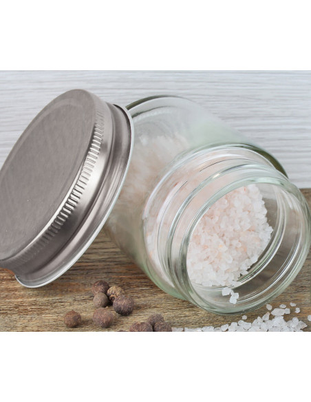 145ml SCHRAUBGLAS - GPI 56 inkl. Deckel silber (4er)