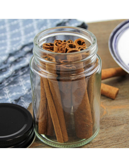 195ml SCHRAUBGLAS - GPI 56 inkl. Deckel silber (4er)