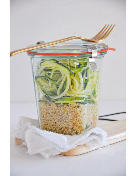 545ml WECK-Quadro-Glas - komplett