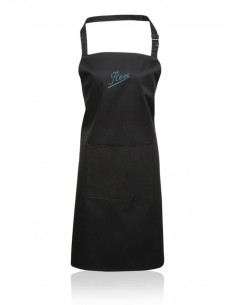 Rex-Schürze schwarz mit Tasche