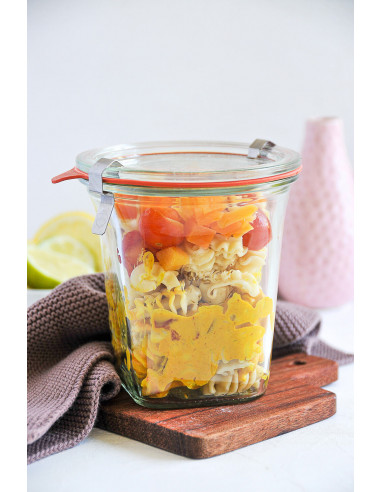 545ml WECK-Quadro-Glas - komplett