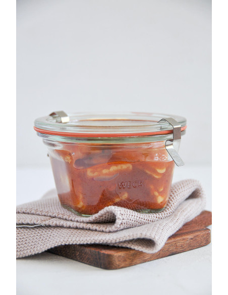 290ml WECK-Quadro-Glas - komplett