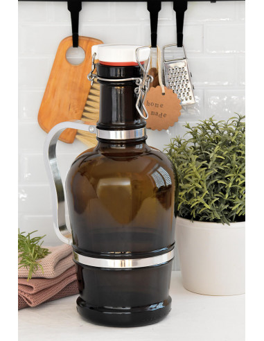 2 Liter NESTOR Bierflasche braun