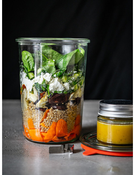 850ml REX-Sturzglas - komplett (6er)