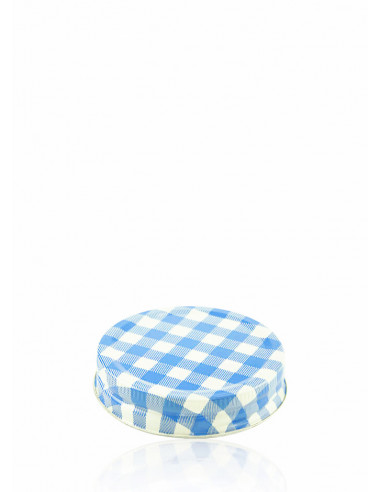 Schraubdeckel GPI 70 blau-weiss-karo (4er)