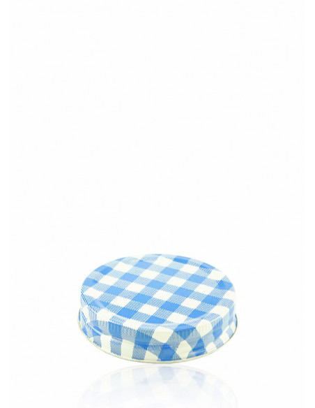 Schraubdeckel GPI 70 blau-weiss-karo (4er)