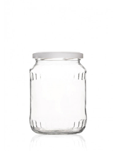 720ml SCHRAUBGLAS - TO 82 inkl. Deckel weiss (6er)