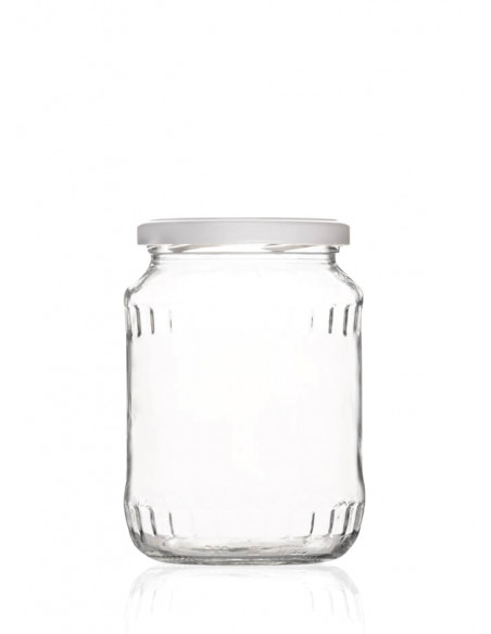 720ml SCHRAUBGLAS - TO 82 inkl. Deckel weiss (6er)