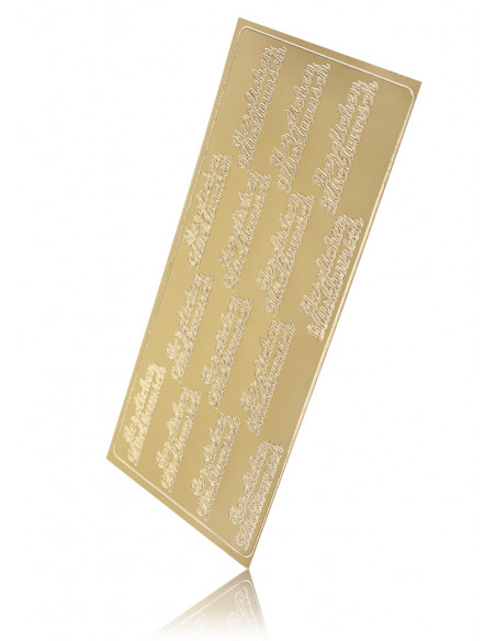 HERZLICHEN GLÜCKWUNSCH gold