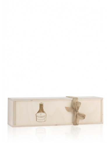 3x Kerze klassik in Holzkiste