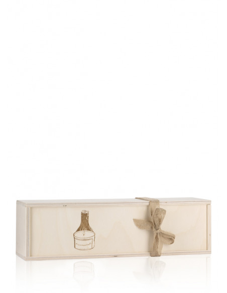 3x Kerze klassik in Holzkiste