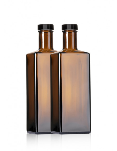 500ml LIBRE Flasche braun inkl. Verschluss (2er)