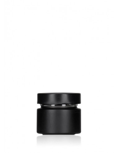 106ml SCHRAUBGLAS Black - TO 58 inkl. Deckel (6er)