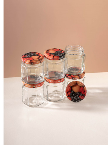 100ml SCHRAUBGLAS - TO 53 inkl. Deckel  Obst (6er)