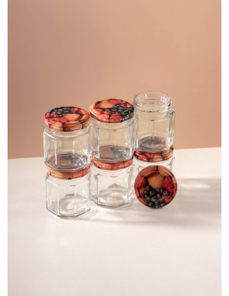 100ml SCHRAUBGLAS - TO 53 inkl. Deckel  Obst (6er)