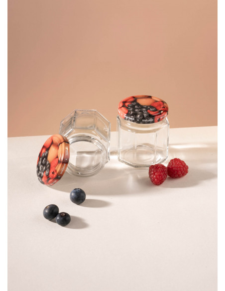 100ml SCHRAUBGLAS - TO 53 inkl. Deckel  Obst (6er)