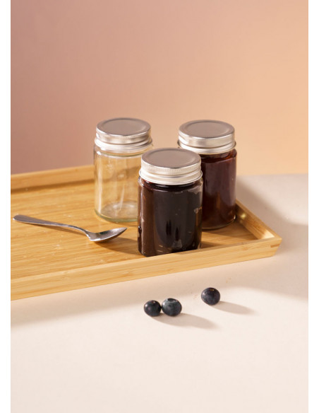 195ml SCHRAUBGLAS - GPI 56 inkl. Deckel silber (4er)