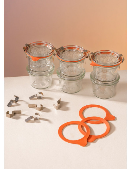 80ml REX-Sturzglas - komplett (6er)