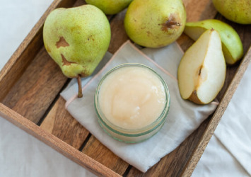 Birnenmarmelade mit Marzipan und Zimt