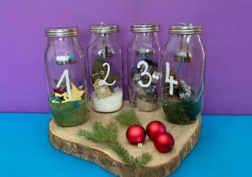 Multiflaschen-Adventkranz 